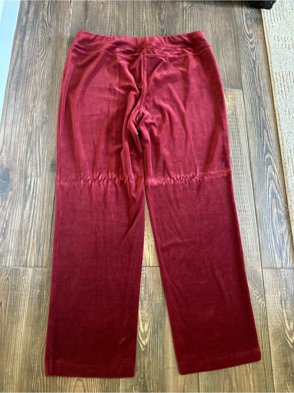 D'lifestyle Velour Zip Hoodie and Pants Set in Deep Wine - Picture 15 of 17